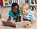 Parent and child sharing storytime with the app